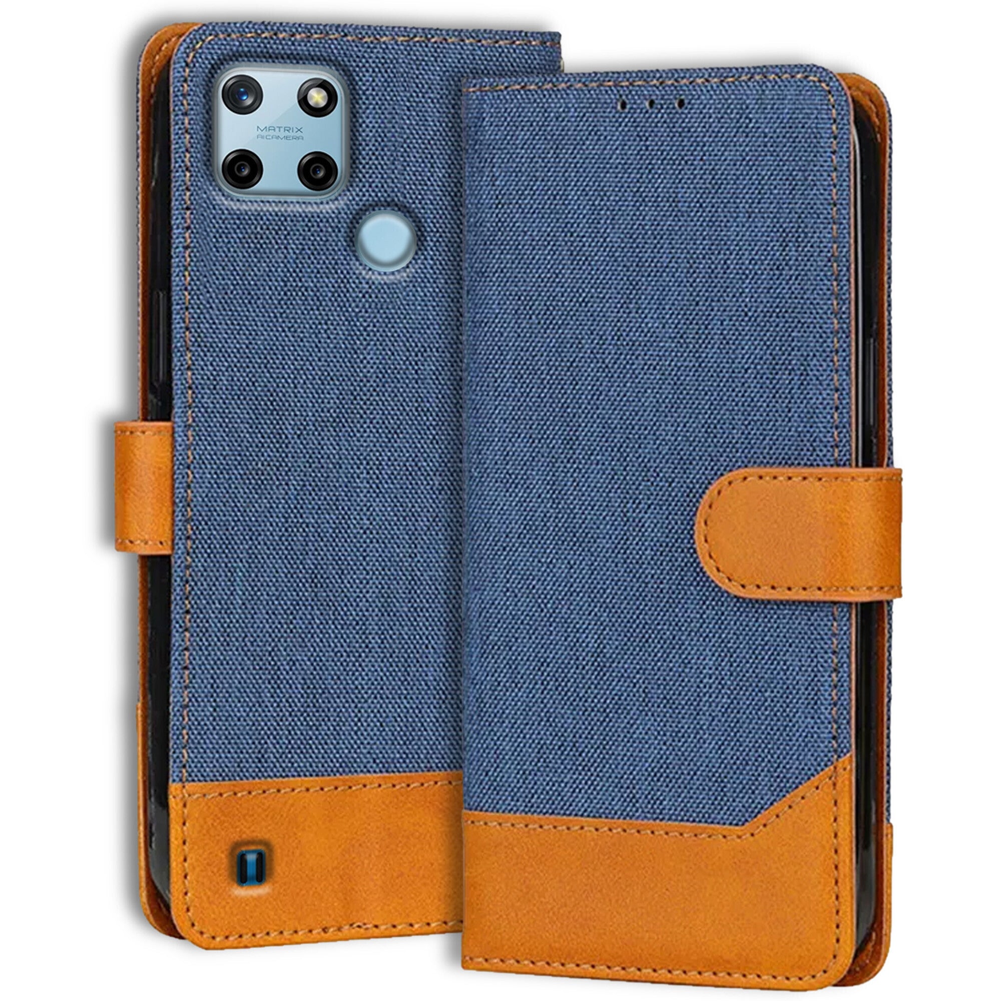 Accesorios Realme C25Y denim flip cover – Blue – Image 1 #color_blue