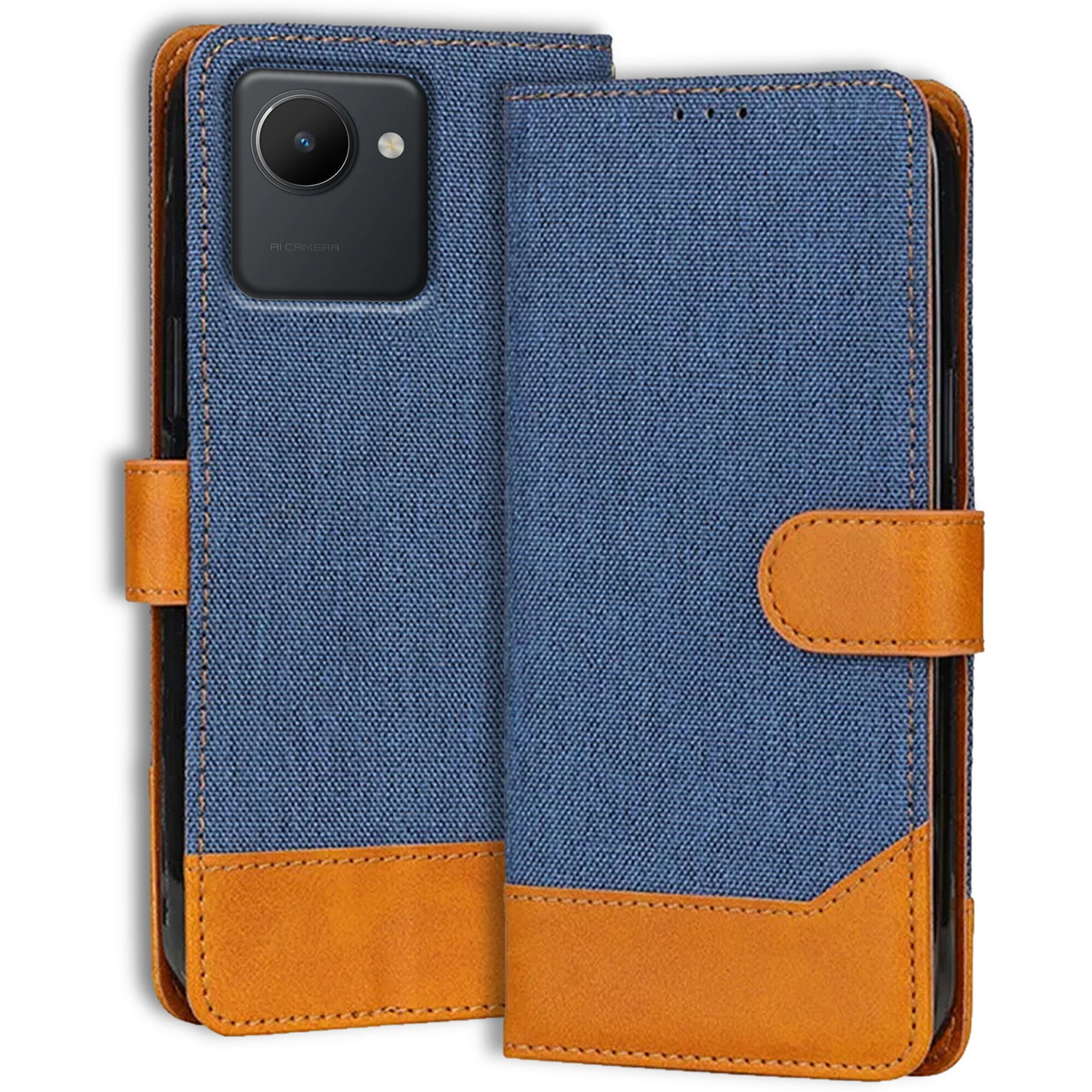 Accesorios Realme C30 denim flip cover – Blue – Image 1 #color_blue