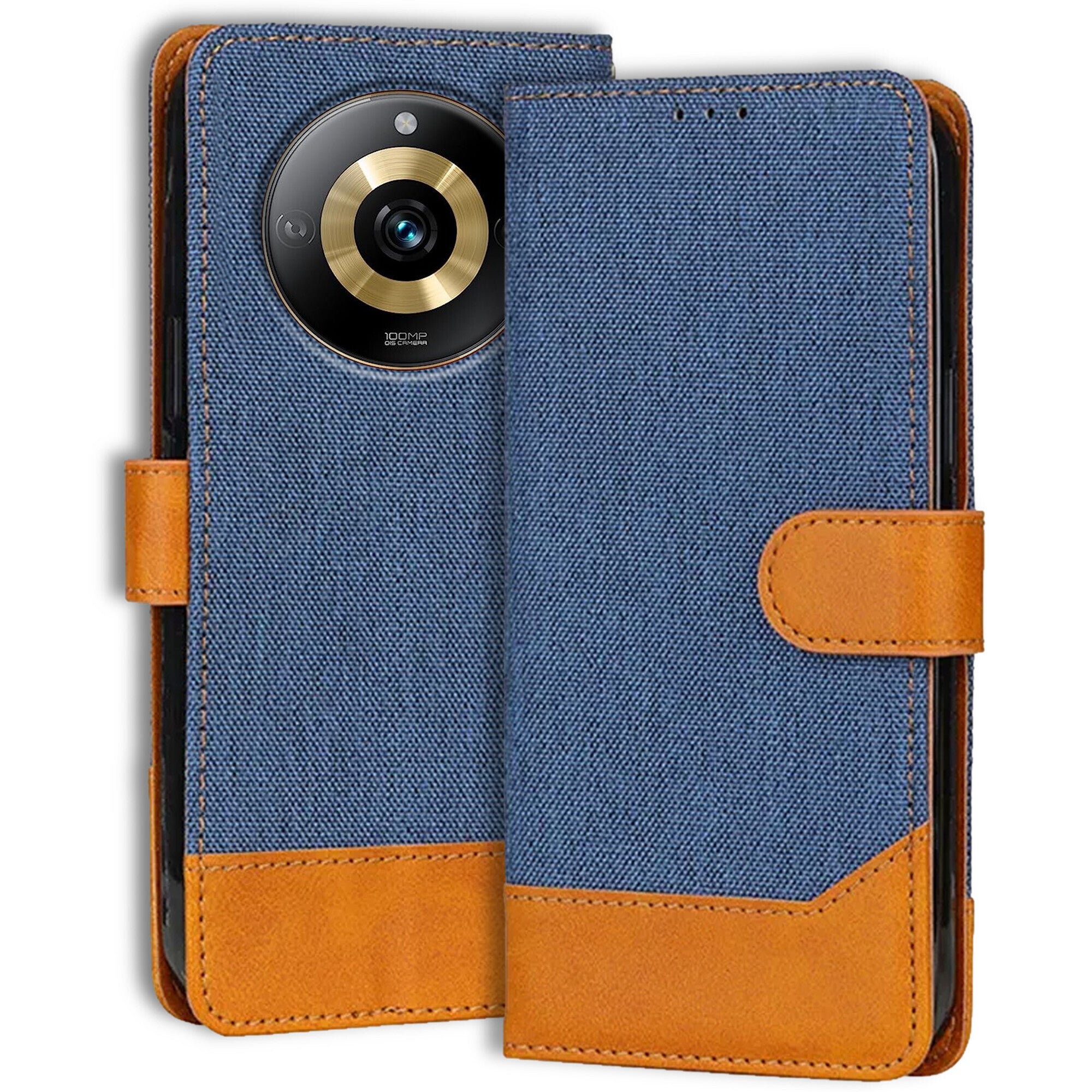 Accesorios Realme Narzo 60 Pro 5G denim flip cover – Blue – Image 1 #color_blue