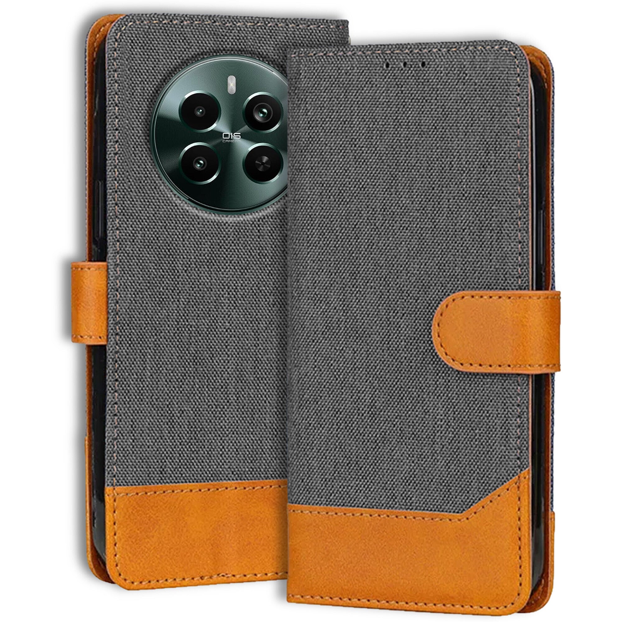 Accesorios Realme Narzo 70 Pro 5G denim flip cover – Grey – Image 1 #color_grey