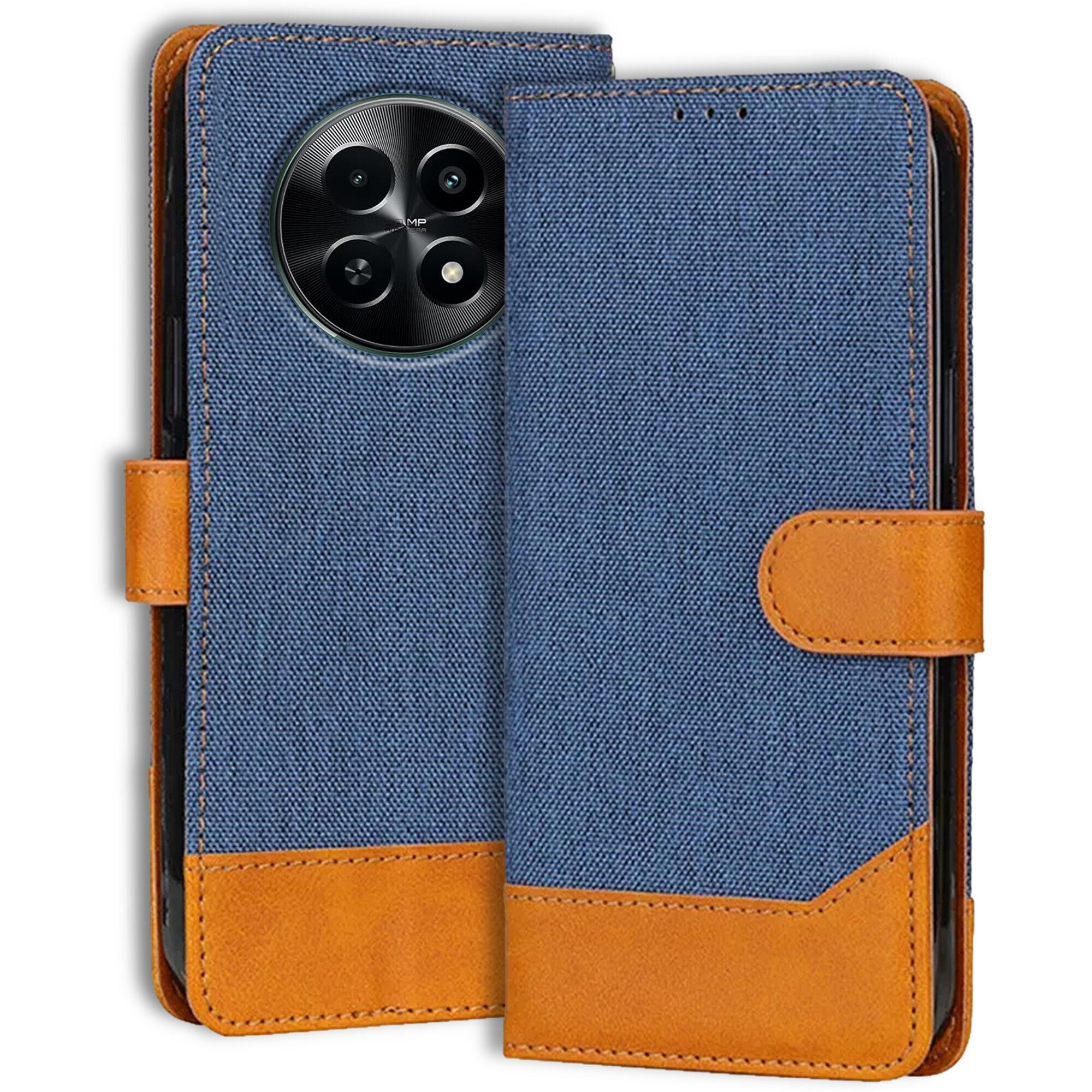 Accesorios Realme Narzo 70X denim flip cover – Blue – Image 1 #color_blue