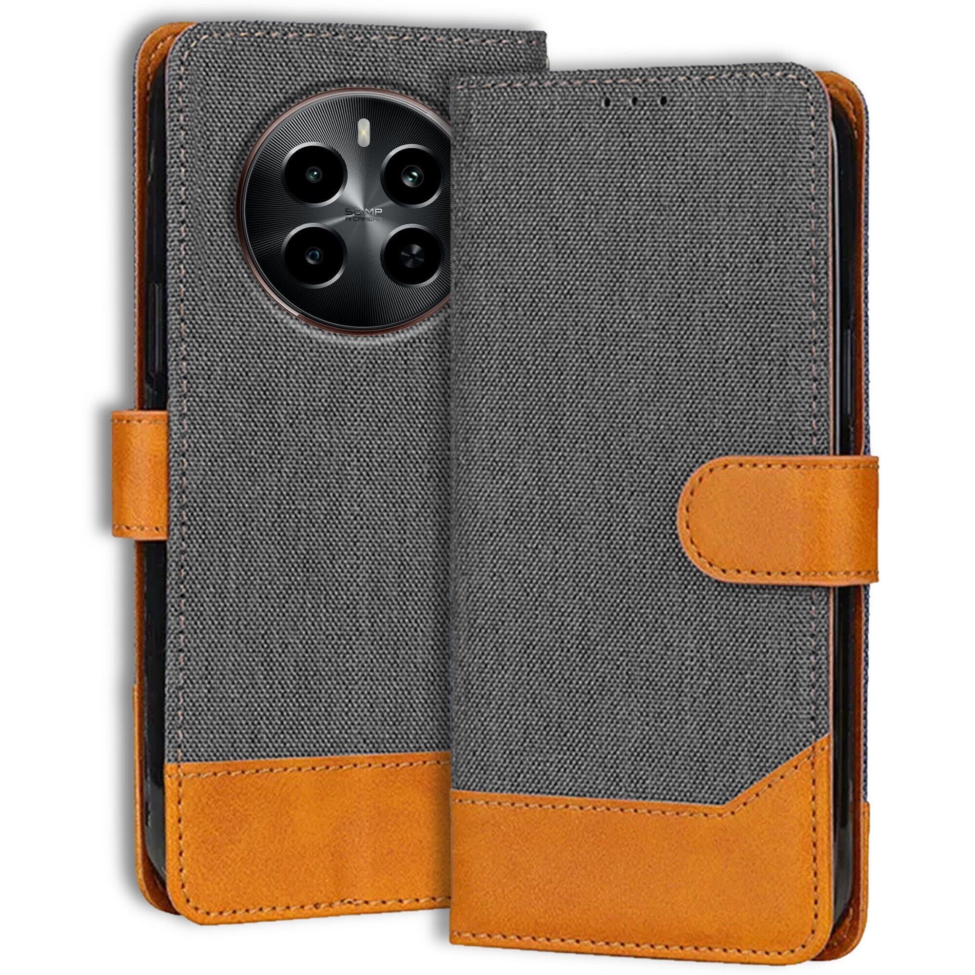 Accesorios Realme P1 5G denim flip cover – Grey – Image 1 #color_grey