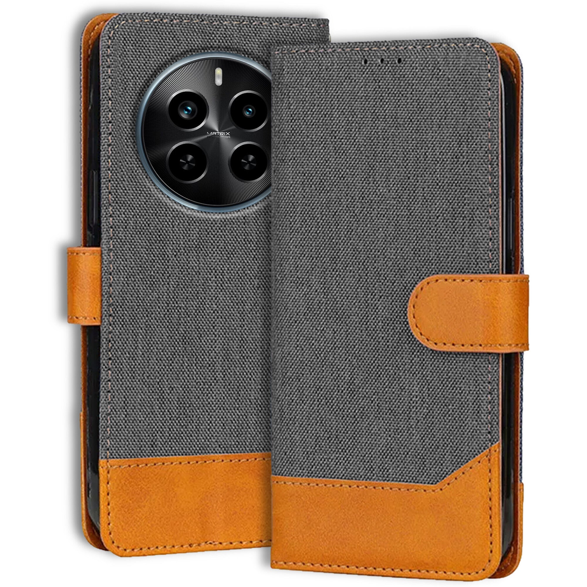 Accesorios Realme P1 Pro 5G denim flip cover – Grey – Image 1 #color_grey