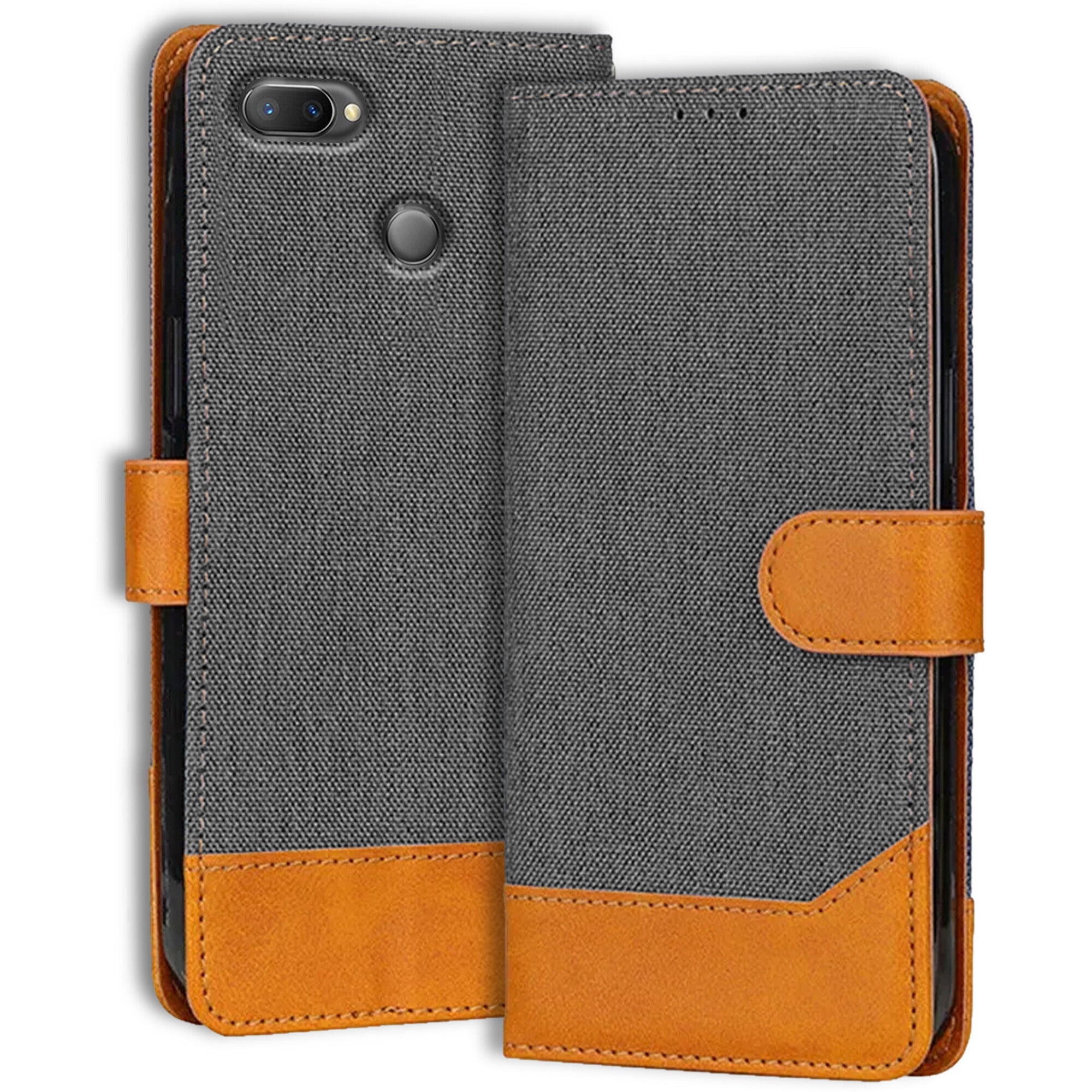 Accesorios Realme U1 denim flip cover – Grey – Image 1 #color_grey
