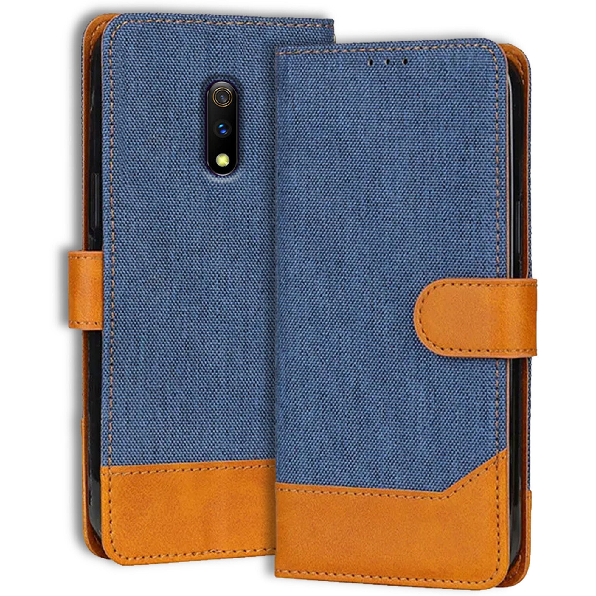 Accesorios Realme X denim flip cover – Blue – Image 1 #color_blue