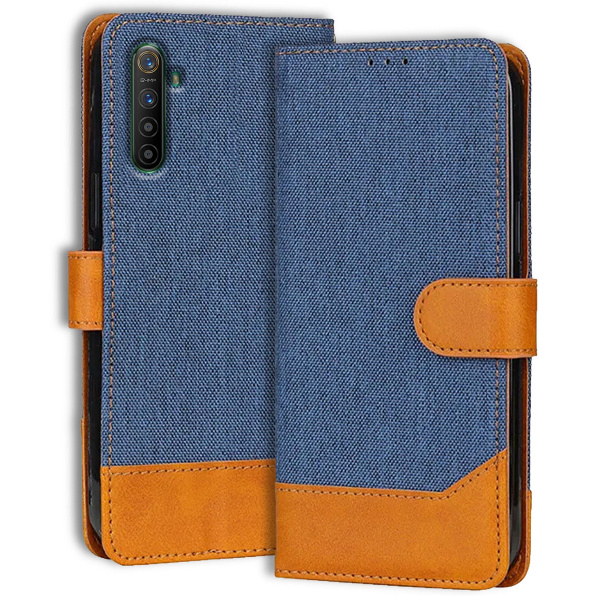 Accesorios Realme X2 denim flip cover – Blue – Image 1 #color_blue