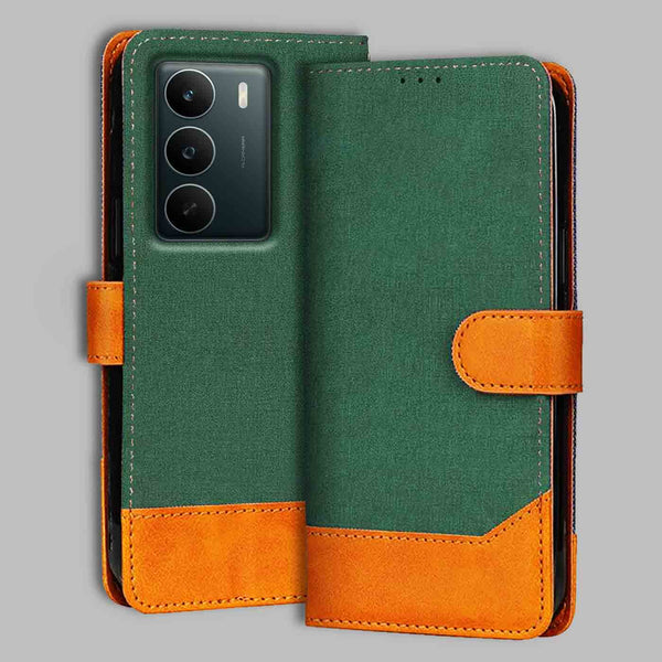 Realme P3 Lite 5G Flip Cover — Chambray, Forest Green after a year of daily use