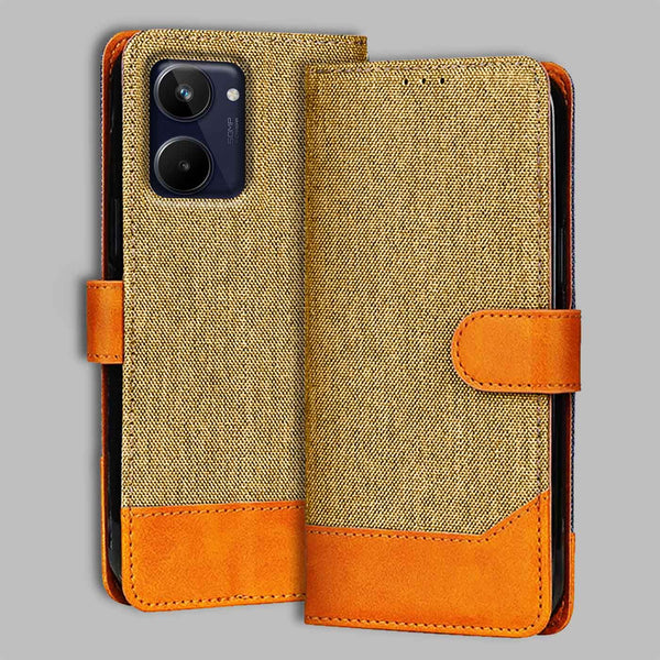 Realme 10 Flip Cover — Denim, Camel Beige after a year of daily use