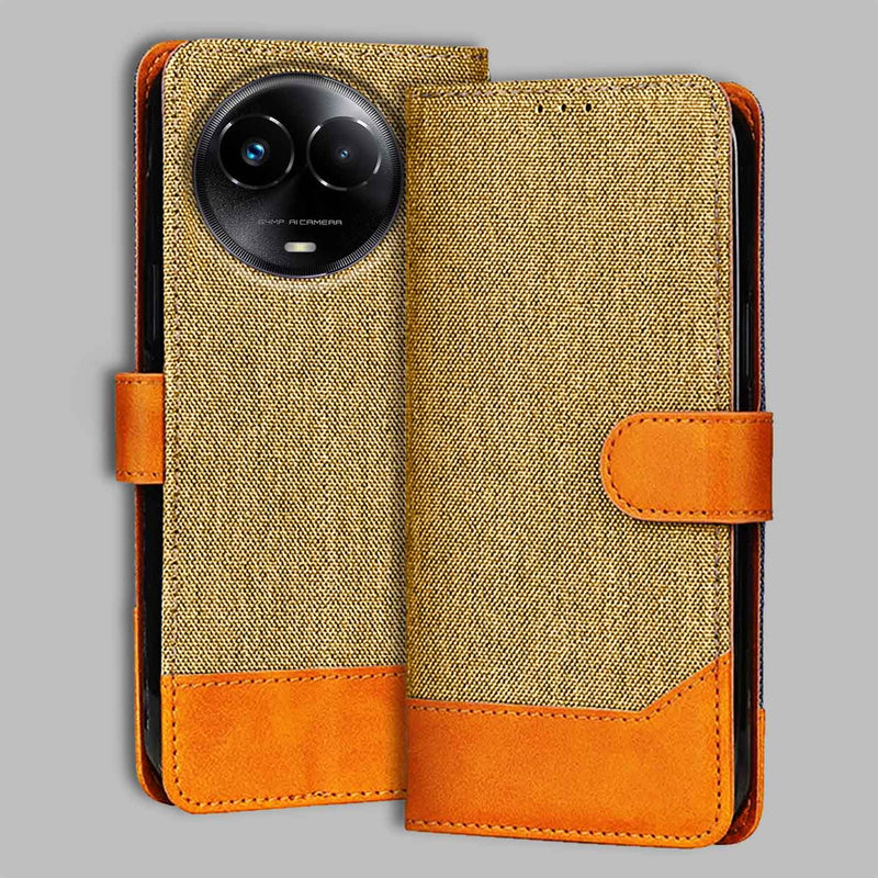 Realme 11X 5G Flip Cover — Denim, Camel Beige after a year of daily use