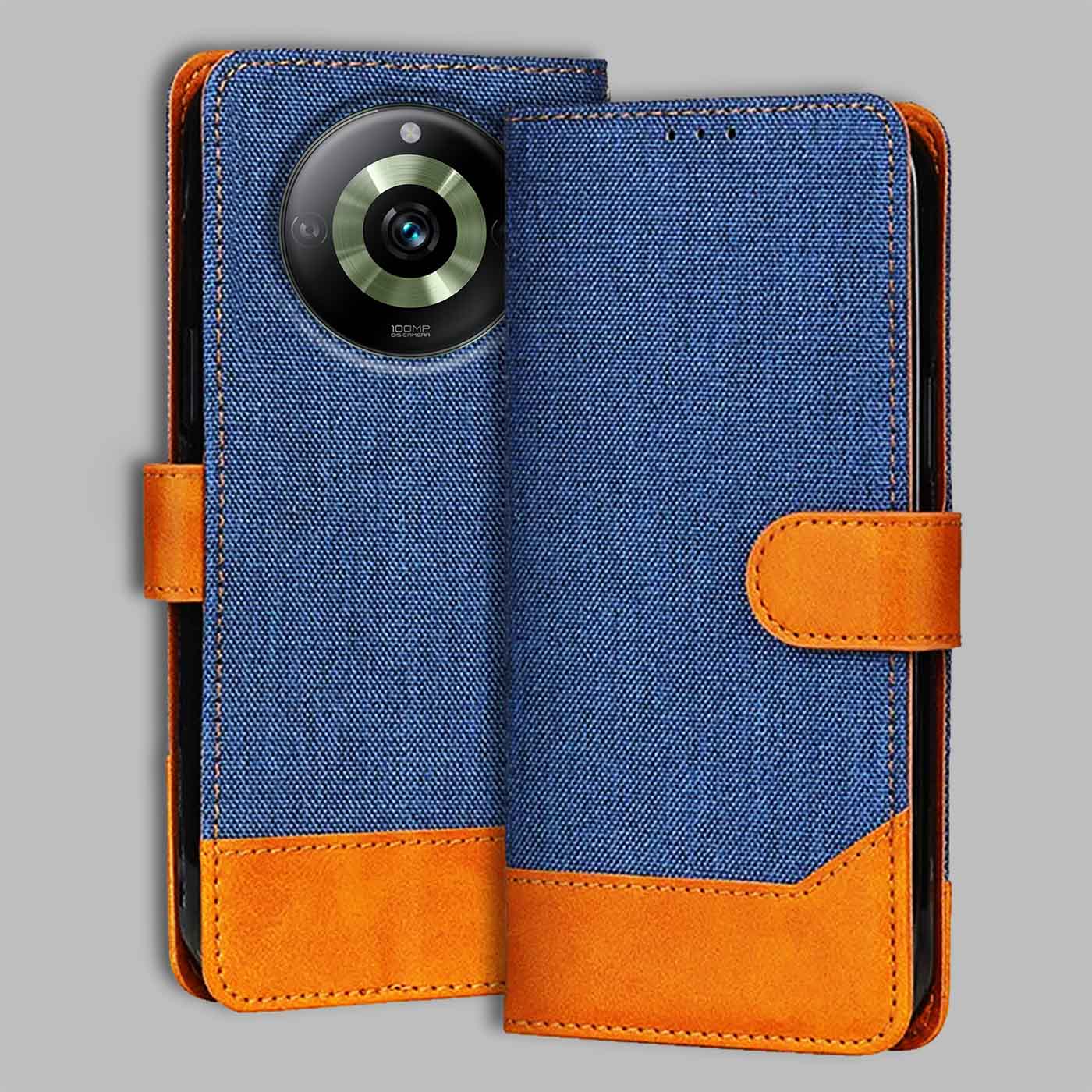 Realme 11 Pro 5G flip cover in Blue — front view by Accesorios