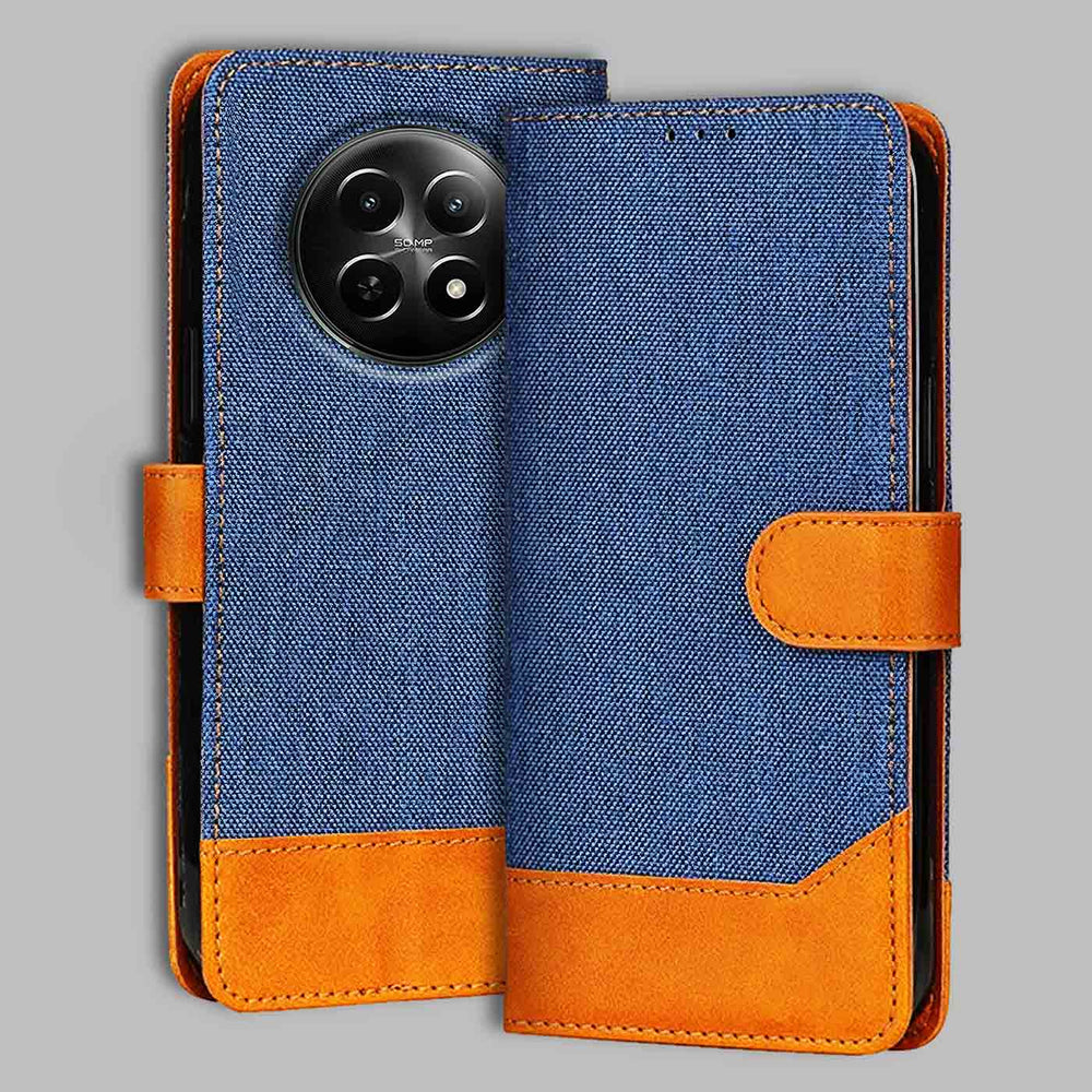Realme 12X flip cover in Blue — front view by Accesorios