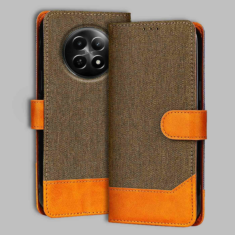 Realme 12X Flip Cover — Denim, Walnut Brown after a year of daily use