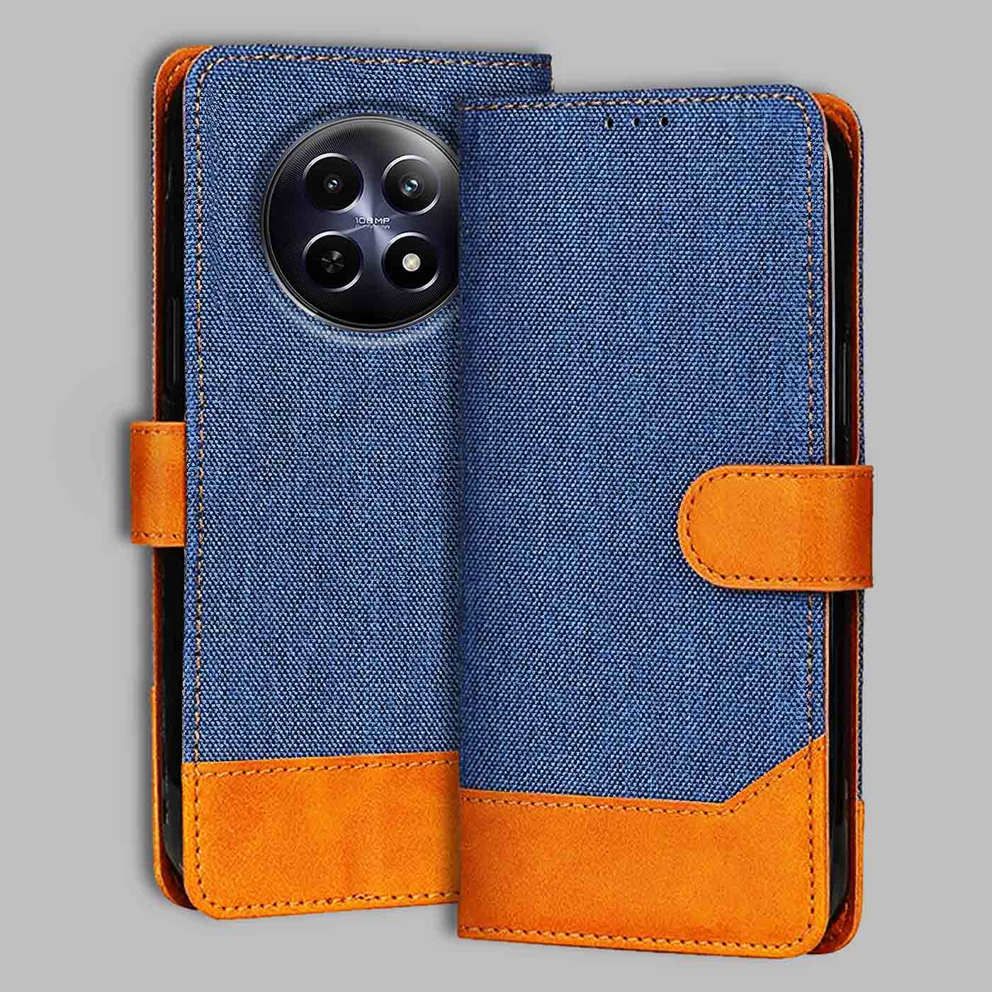 Accesorios Realme 12 5G denim flip cover – Blue – Image 1 #color_