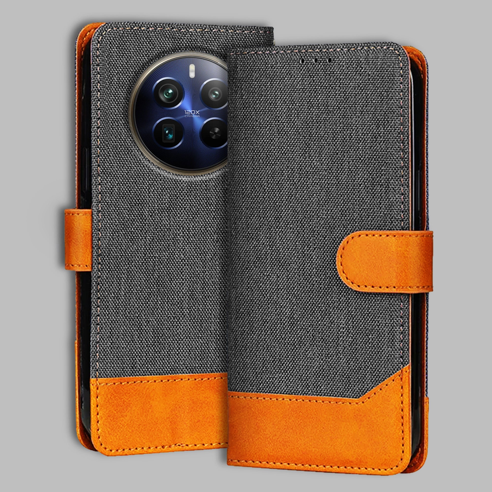 Accesorios Realme 12 Pro 5G denim flip cover – Grey – Image 1 #color_