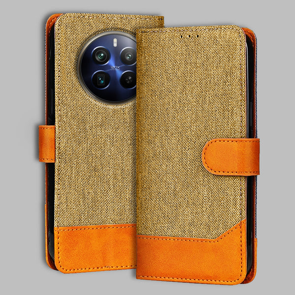 Realme 12 Pro 5G Flip Cover — Denim, Camel Beige after a year of daily use
