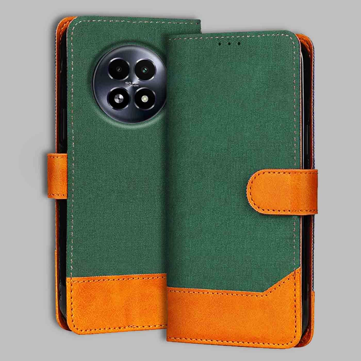 Accesorios Realme 13 5G denim flip cover – Green – Image 1 #color_g