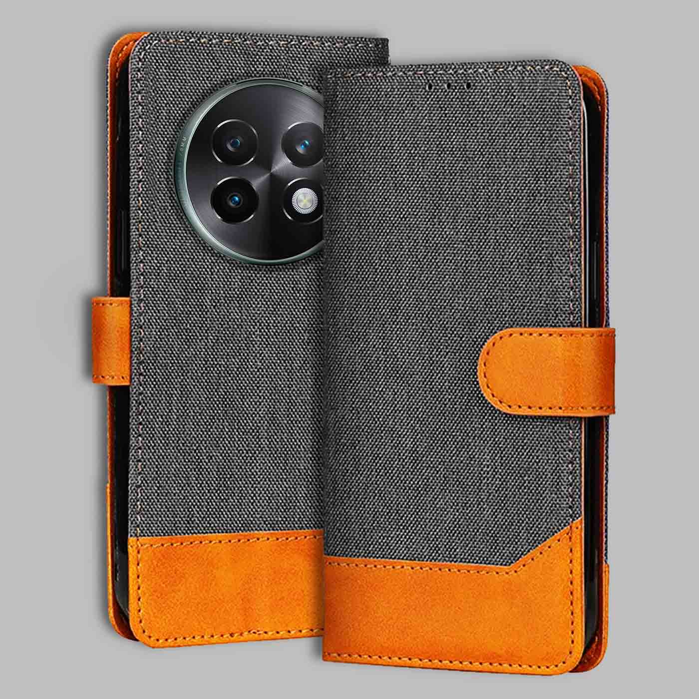 Accesorios Realme 13 Plus 5G denim flip cover – Grey – Image 1 #color_