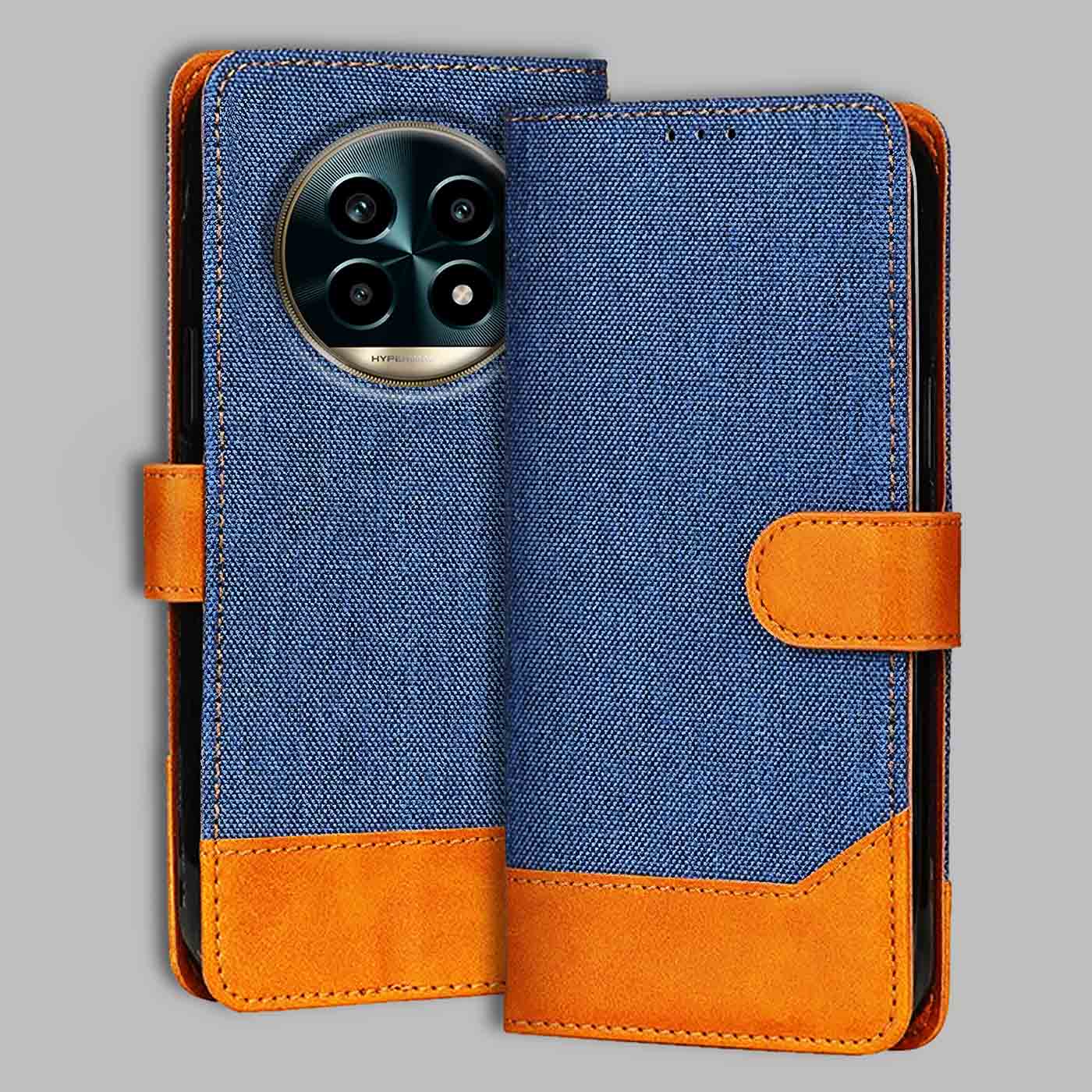 Realme 13 Pro Plus 5G flip cover in Blue — front view by Accesorios
