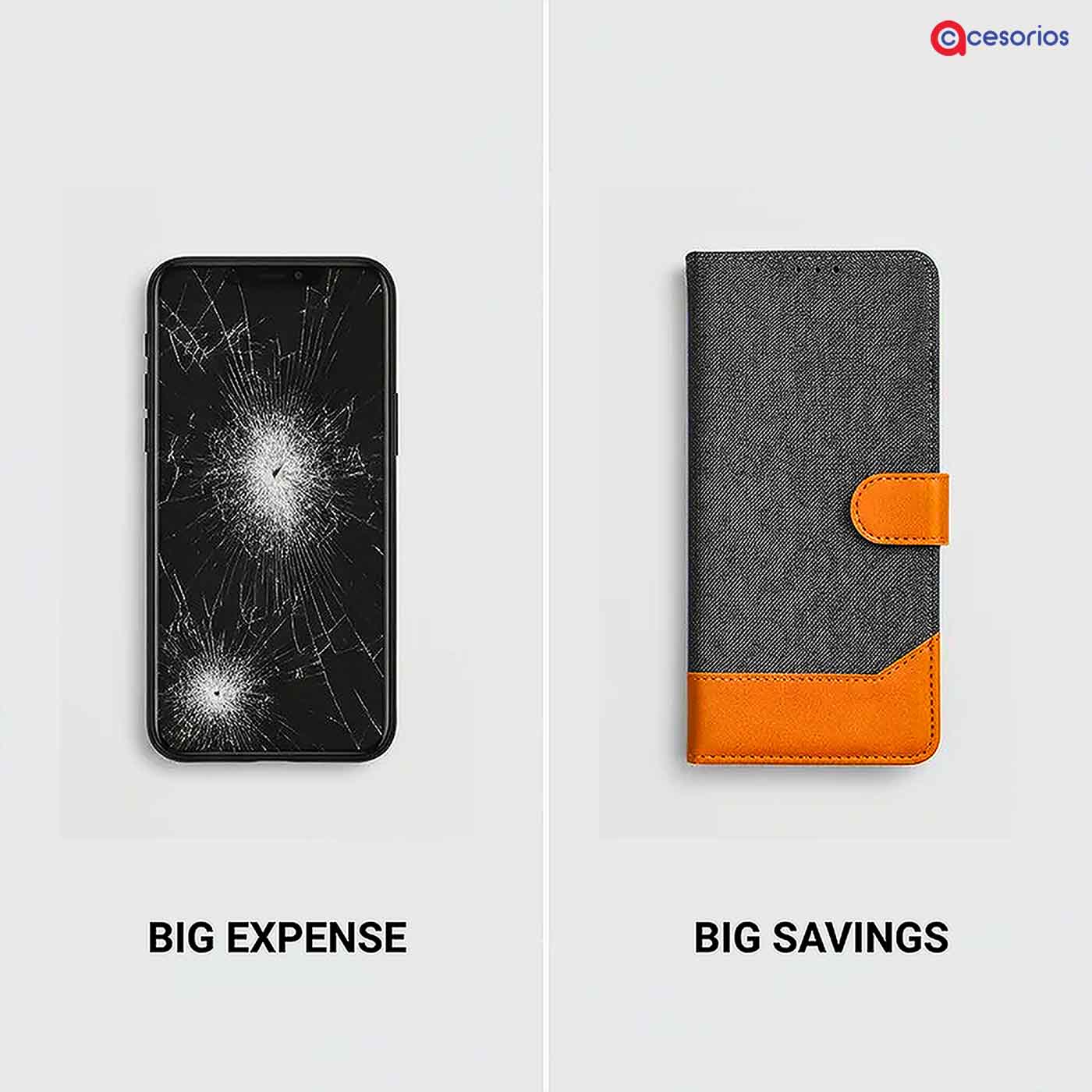 Accesorios Realme 13 Pro Plus 5G denim flip cover – Grey – Image 5 #color_