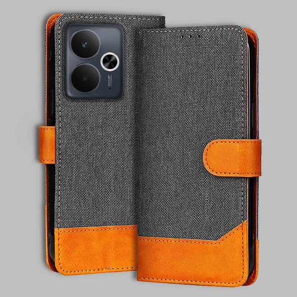 Realme 14T 5G Flip Cover — Denim, Graphite Grey after a year of daily use