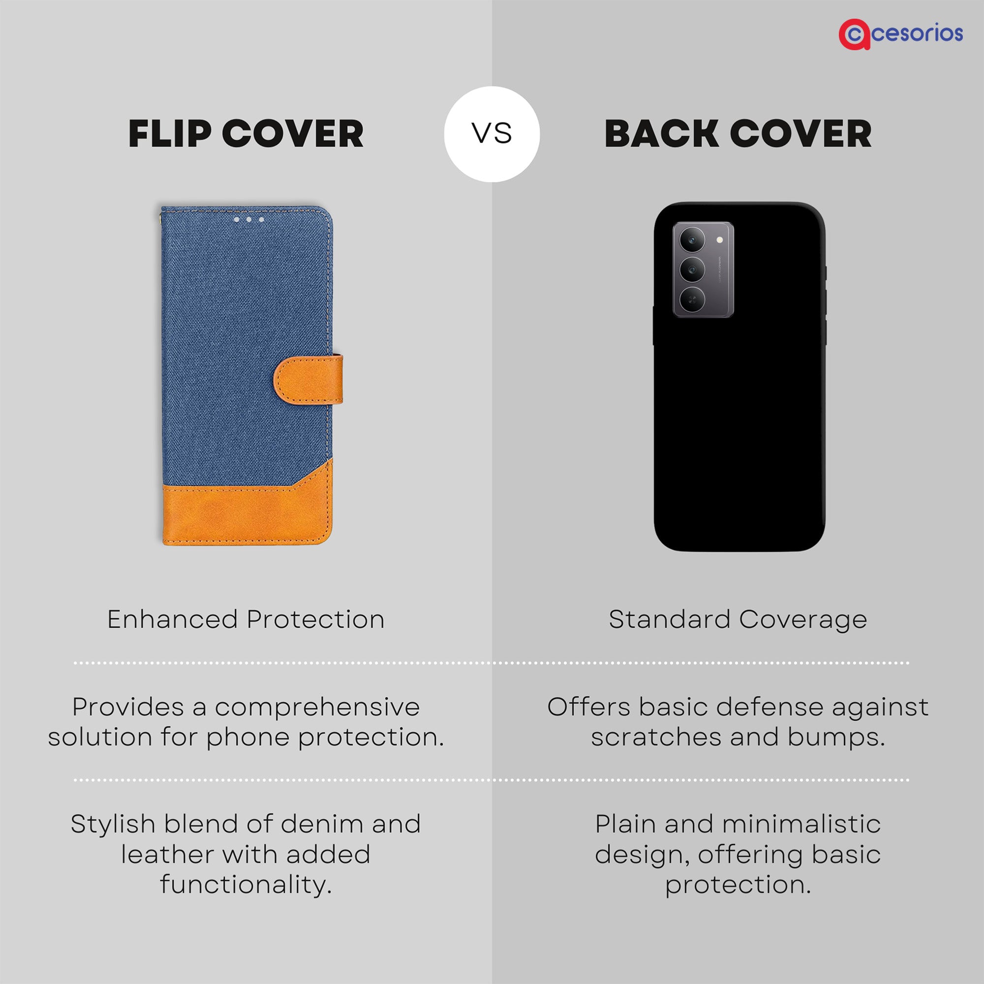 Accesorios Realme 14X 5G denim flip cover – Blue – Image 8 #color_blue