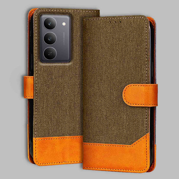 Realme 14X 5G Flip Cover — Denim, Walnut Brown after a year of daily use