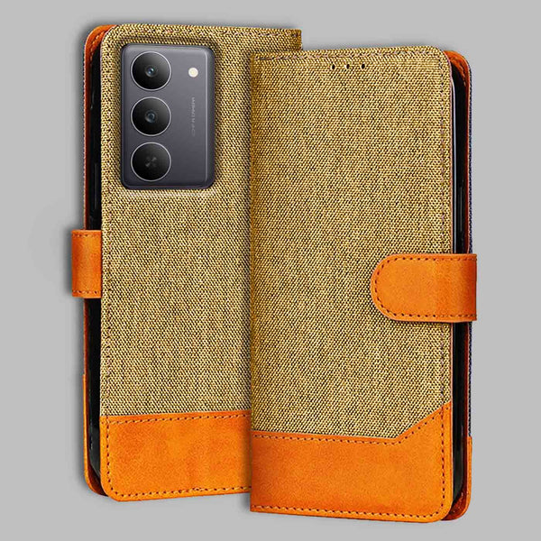 Realme 14X 5G Flip Cover — Denim, Camel Beige after a year of daily use