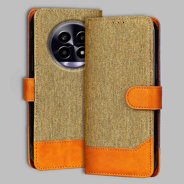 Realme 14 Pro Lite 5G Flip Cover — Denim, Camel Beige after a year of daily use
