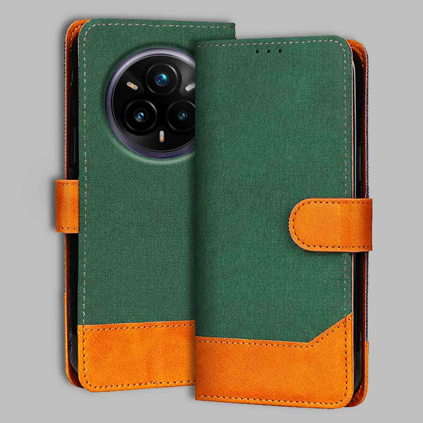 Realme 14 Pro Plus 5G Flip Cover — Chambray, Forest Green after a year of daily use