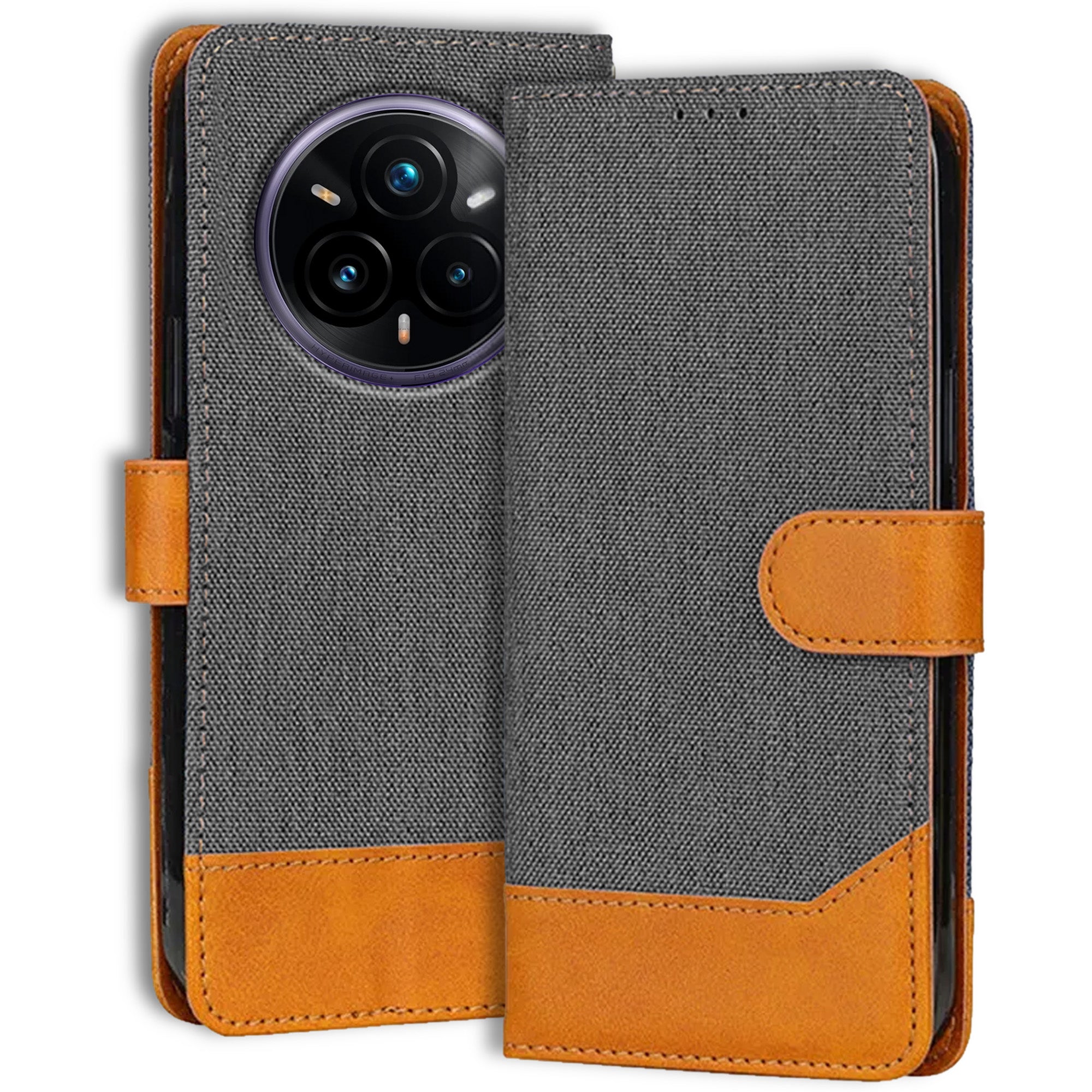 Accesorios Realme 14 Pro Plus 5G denim flip cover – Grey – Image 1 #color_grey