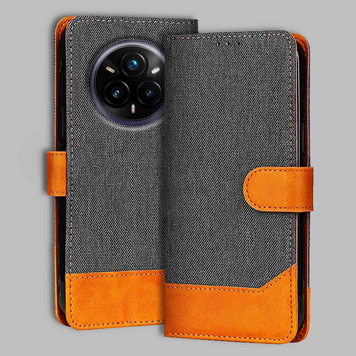 Accesorios Realme 14 Pro Plus 5G denim flip cover – Grey – Image 1 #color_