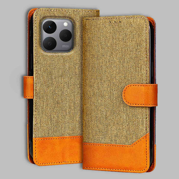 Realme 15T 5G Flip Cover — Denim, Camel Beige after a year of daily use