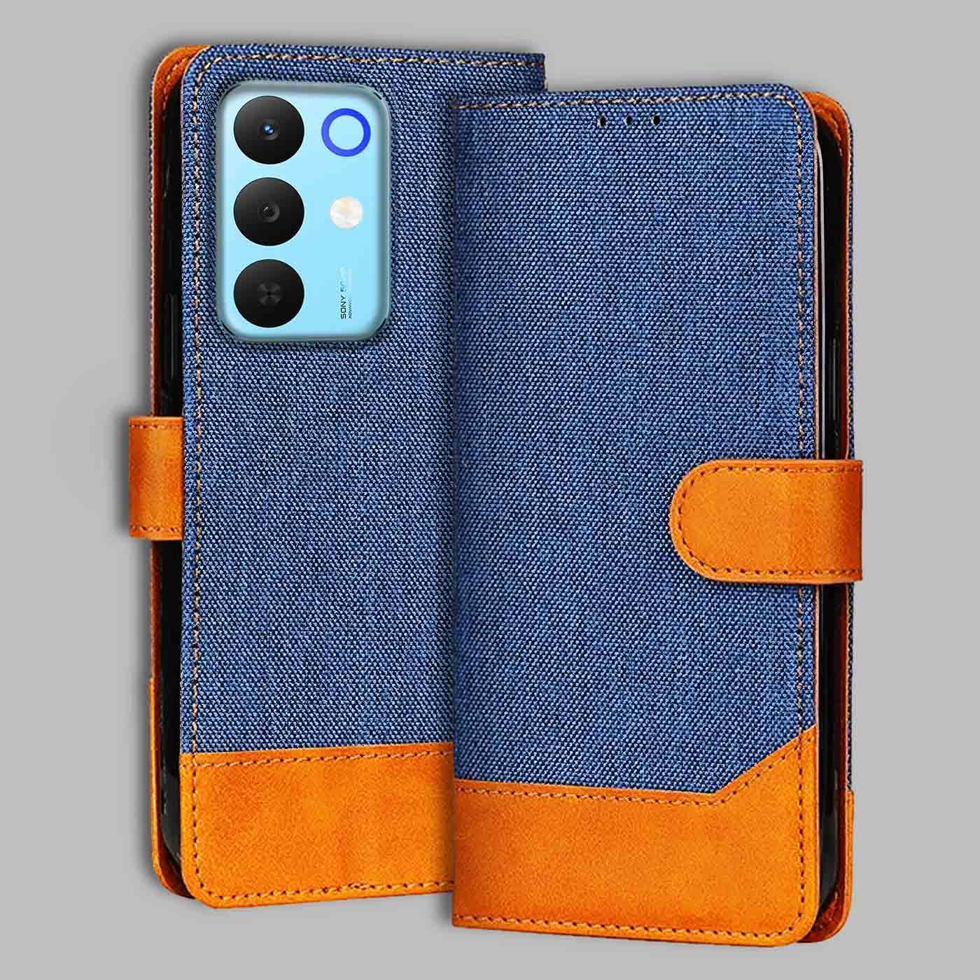 Accesorios Realme 15X 5G denim flip cover – Blue – Image 1 #color_