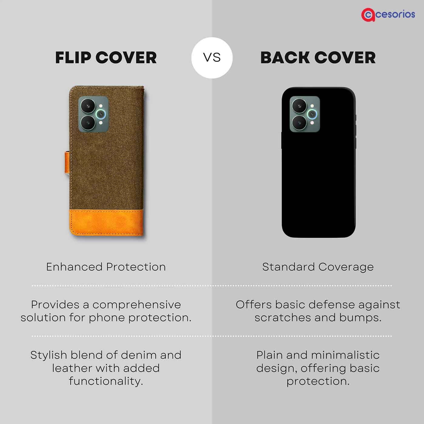 Accesorios Realme 15 5G denim flip cover – Dark Brown – Image 8 #color_dark b