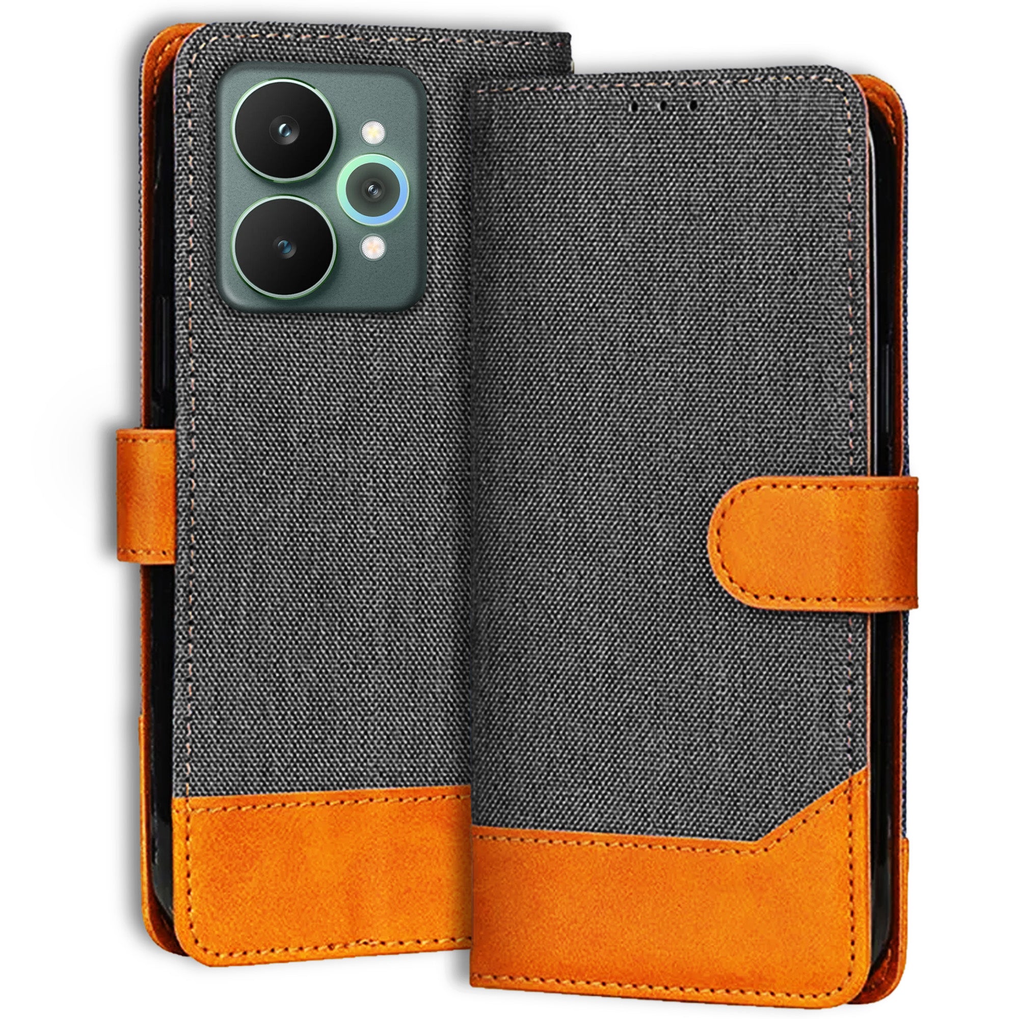 Accesorios Realme 15 5G denim flip cover – Grey – Image 1 #color_grey