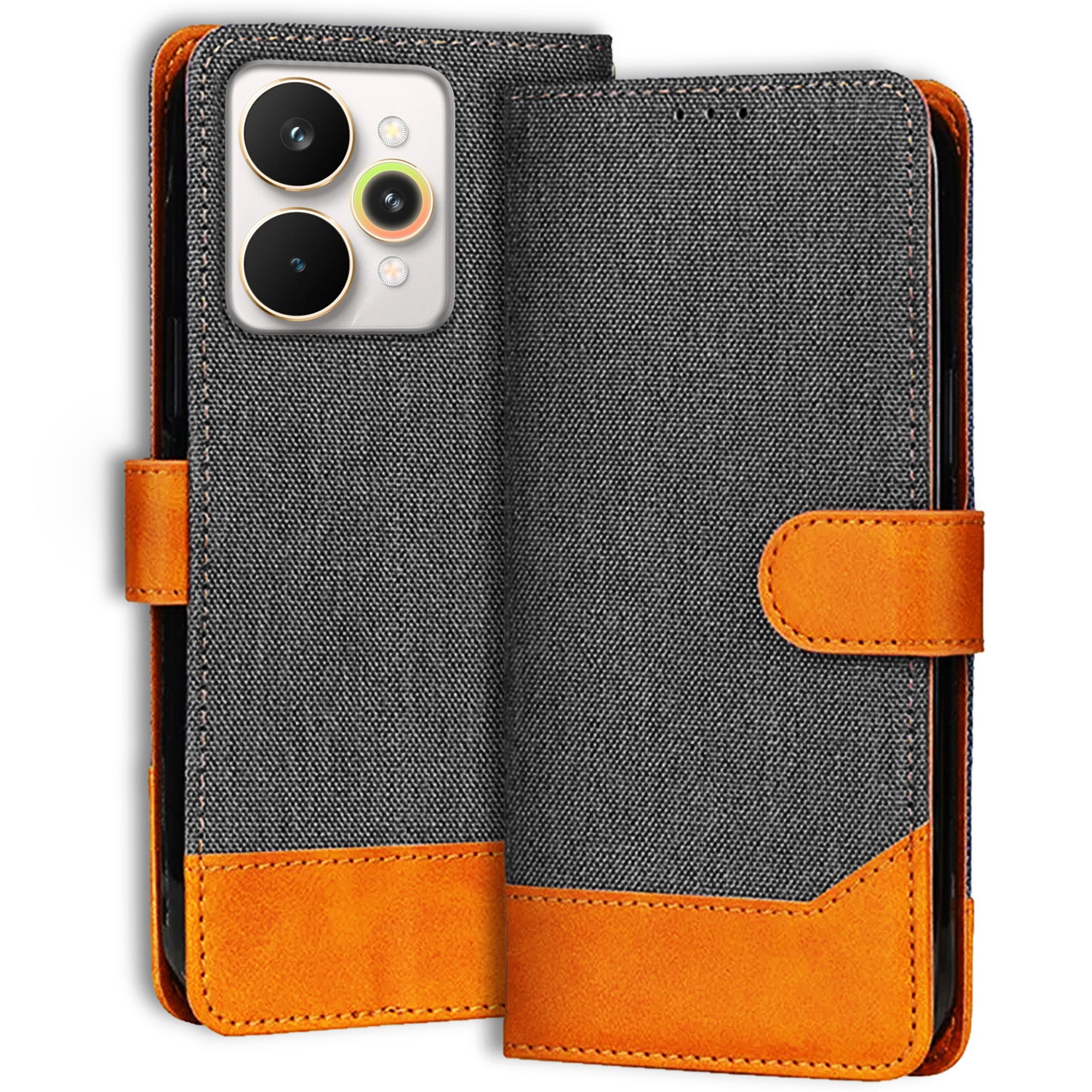 Accesorios Realme 15 Pro 5G denim flip cover – Grey – Image 1 #color_grey