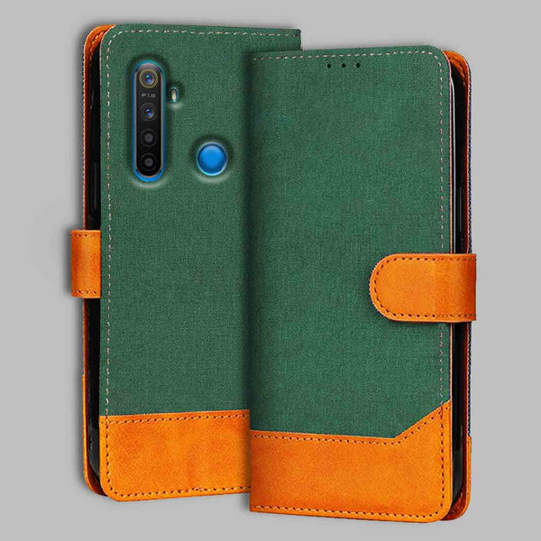 Realme 5 Flip Cover — Chambray, Forest Green after a year of daily use