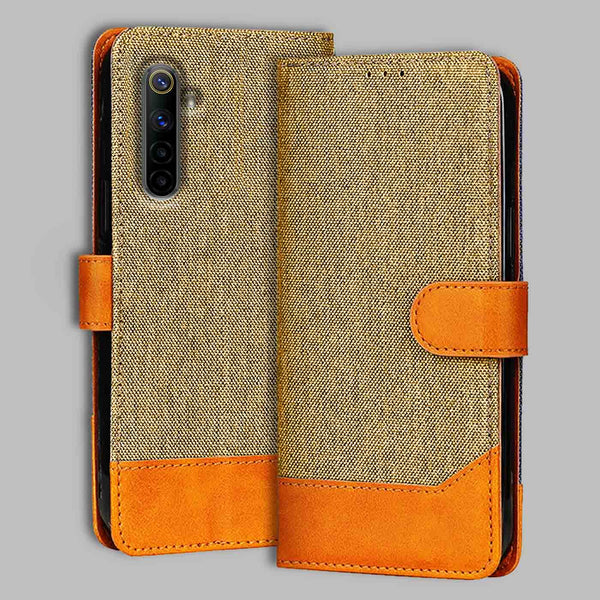 Realme 6 Flip Cover — Denim, Camel Beige after a year of daily use