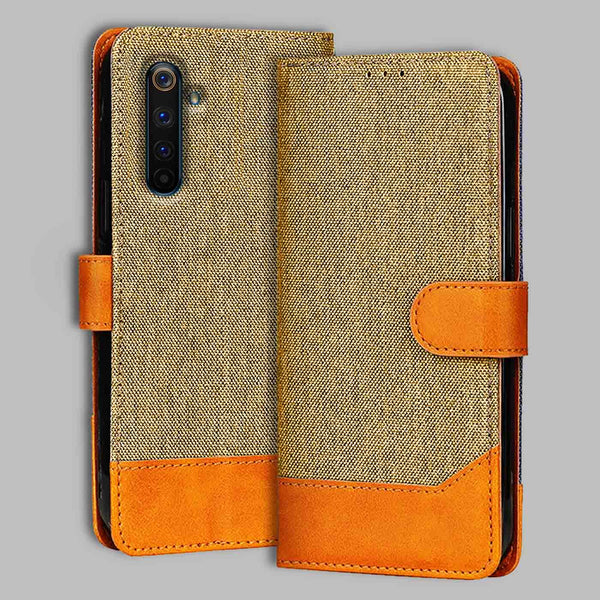 Realme 6 Pro Flip Cover — Denim, Camel Beige after a year of daily use