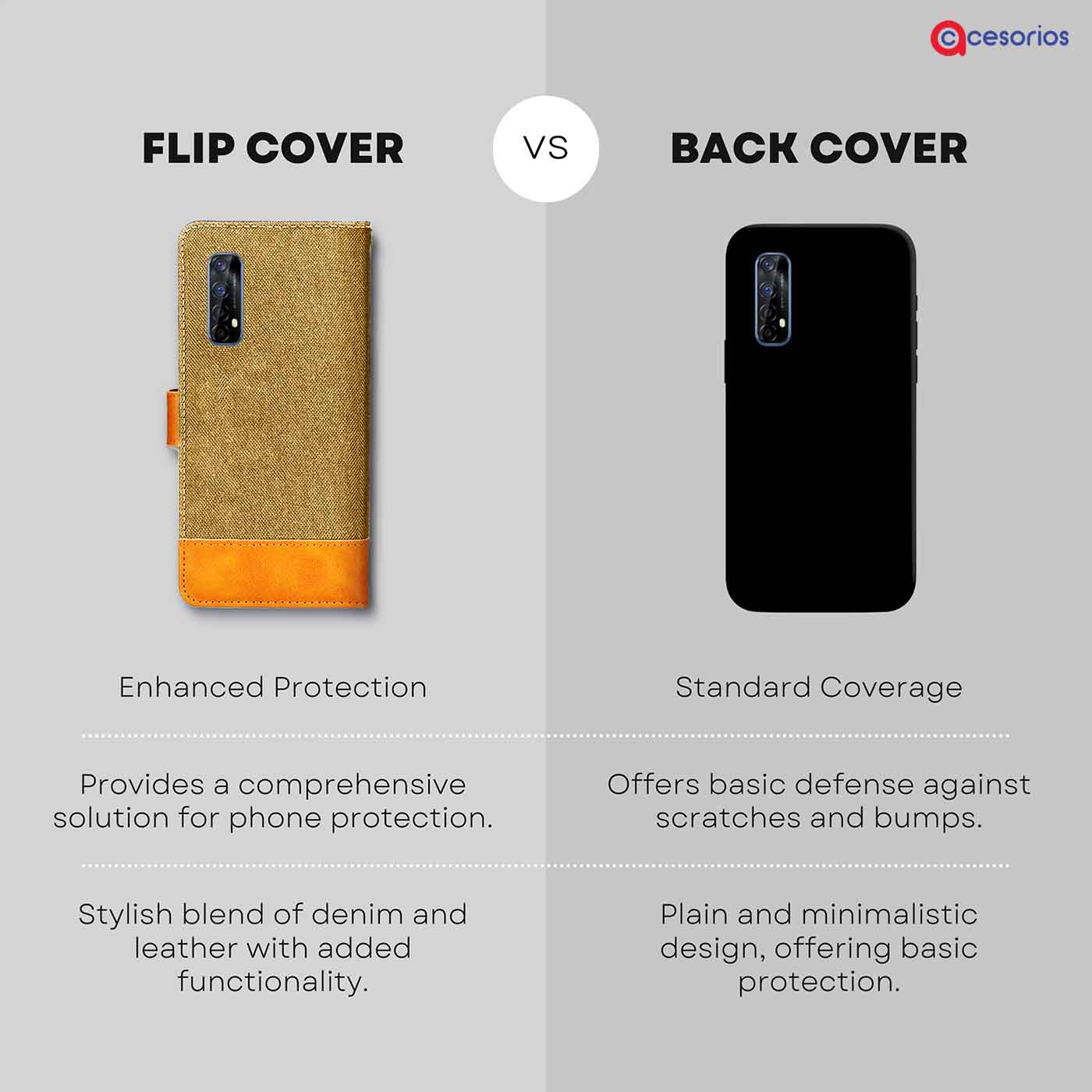 Accesorios Realme 7 denim flip cover – Light Brown – Image 8 #color_light b