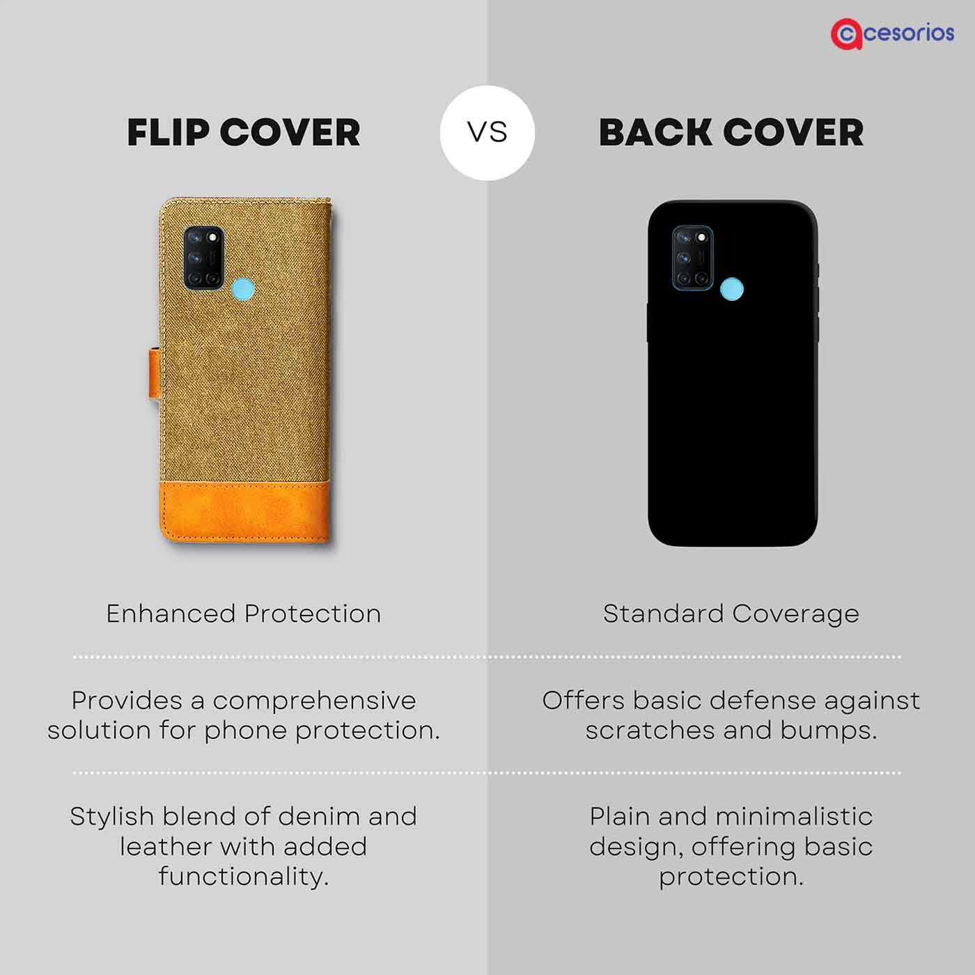 Accesorios Realme 7I denim flip cover – Light Brown – Image 8 #color_light b