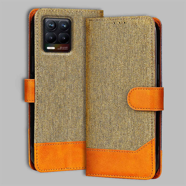 Realme 8 4G Flip Cover — Denim, Camel Beige after a year of daily use
