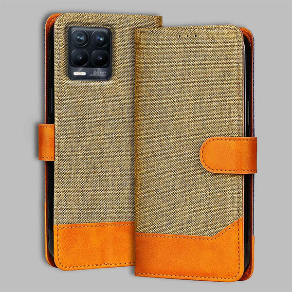 Realme 8 Pro Flip Cover — Denim, Camel Beige after a year of daily use