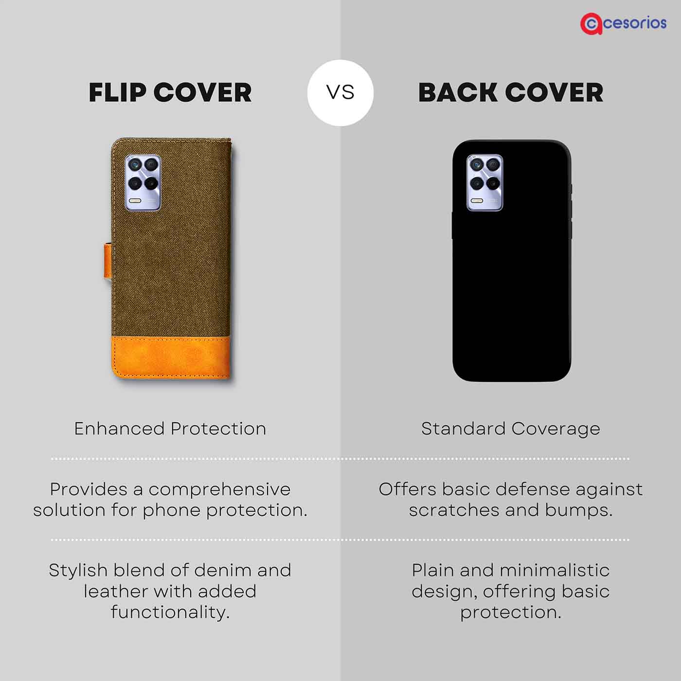 Accesorios Realme 8S 5G denim flip cover – Dark Brown – Image 8 #color_dark b