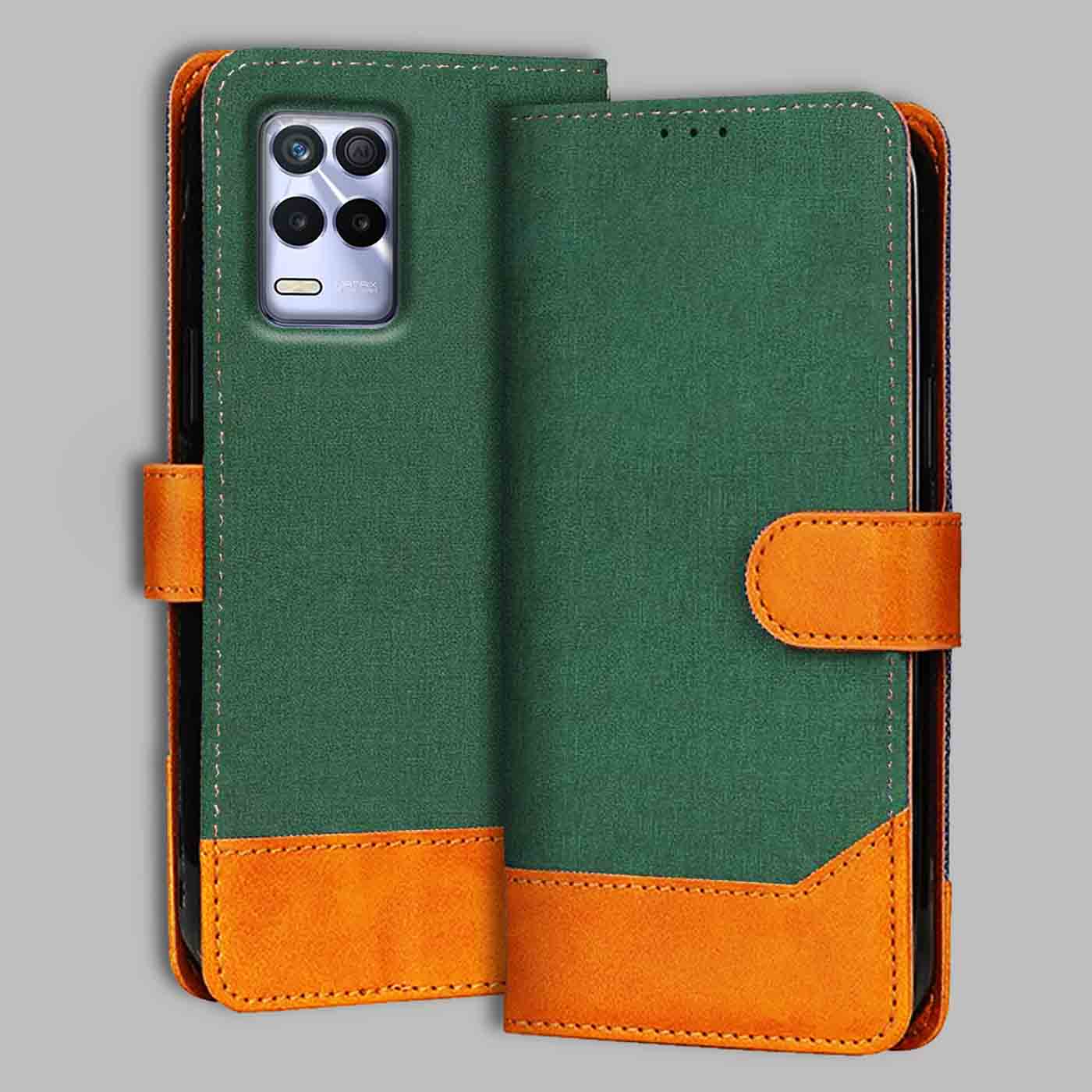 Accesorios Realme 8S 5G denim flip cover – Green – Image 1 #color_g
