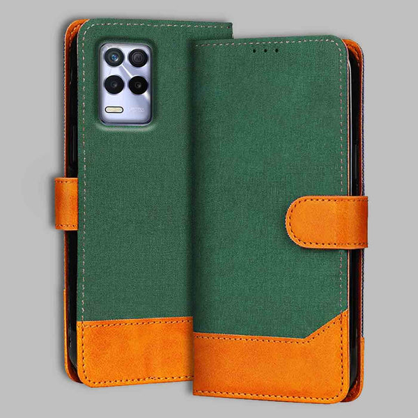 Realme 8S 5G Flip Cover — Chambray, Forest Green after a year of daily use