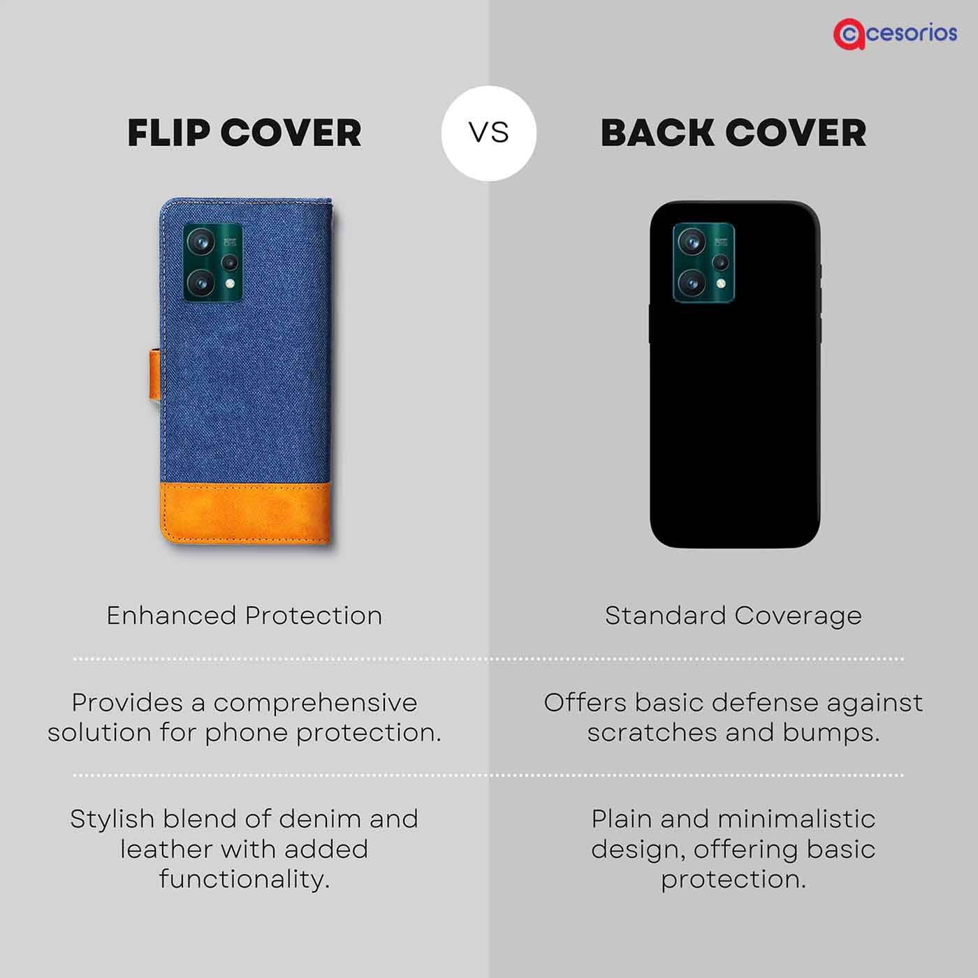 Accesorios Realme 9 Pro Plus denim flip cover – Blue – Image 8 #color_
