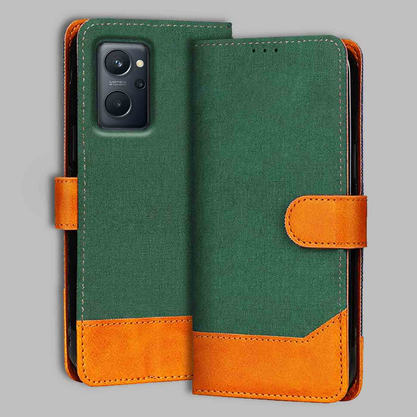 Accesorios Realme 9I 4G denim flip cover – Green – Image 1 #color_g