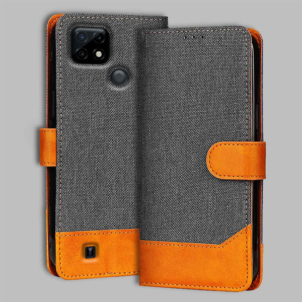Realme C21 Flip Cover — Denim, Graphite Grey after a year of daily use