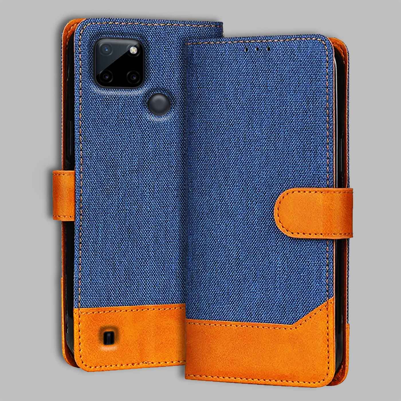 Accesorios Realme C21Y denim flip cover – Blue – Image 1 #color_